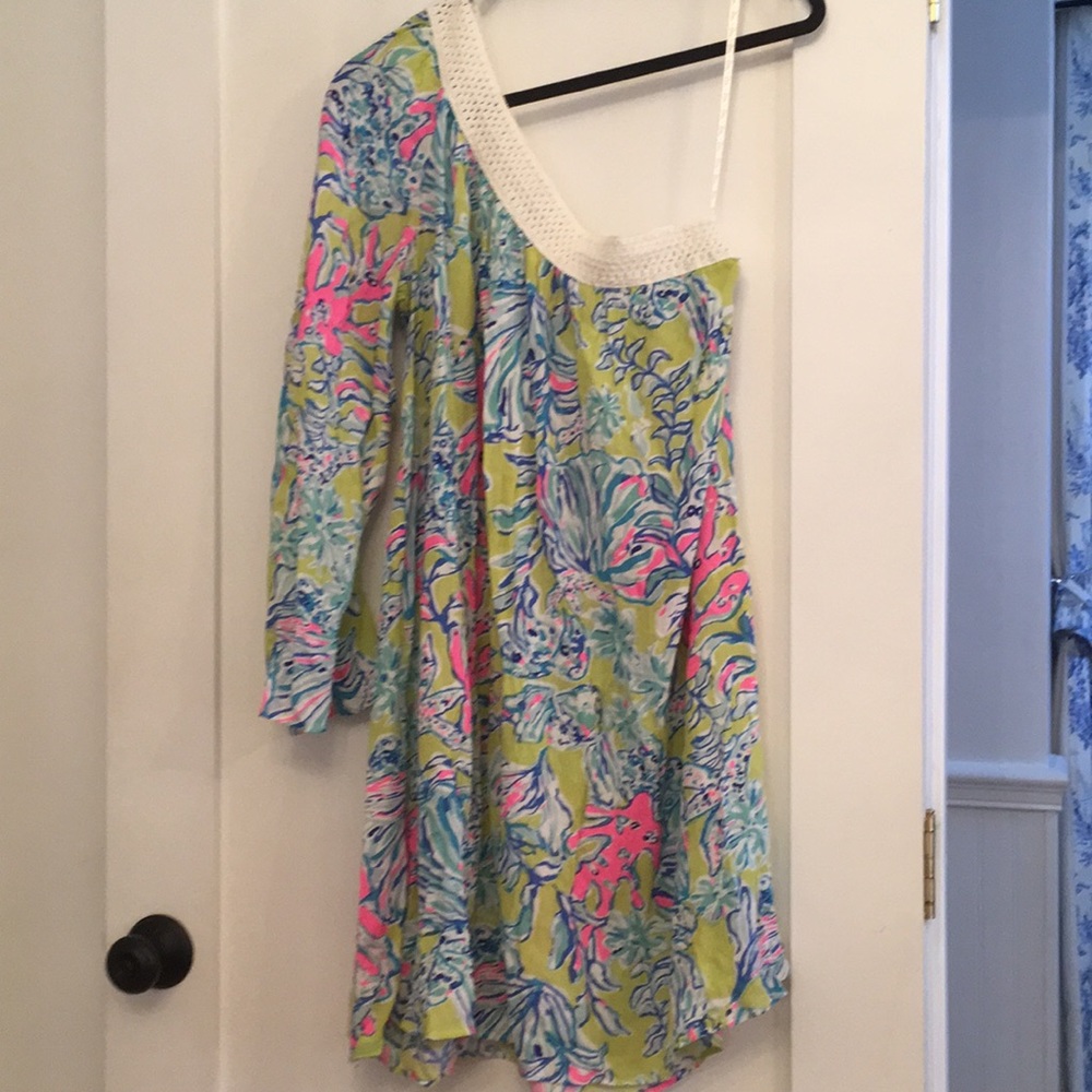 Lilly Pulitzer one shoulder dress/beach cover up